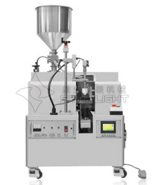 自動軟管乳液灌裝封尾機-台式膏體自動灌裝封口機